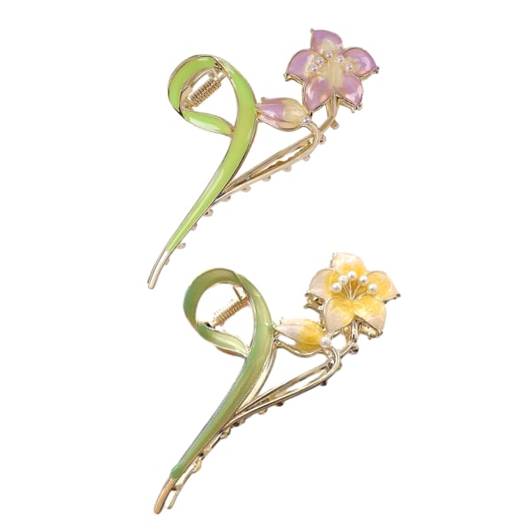 Hiusneulakynnet naisille Flower Lily 2 isoa liukumatonta hiusneulaa