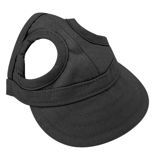 Pet Dog Cat Baseball Outdoor Cap Sunbonnet Adjustable Stripe Summer Travel Sport Hat (Black L)