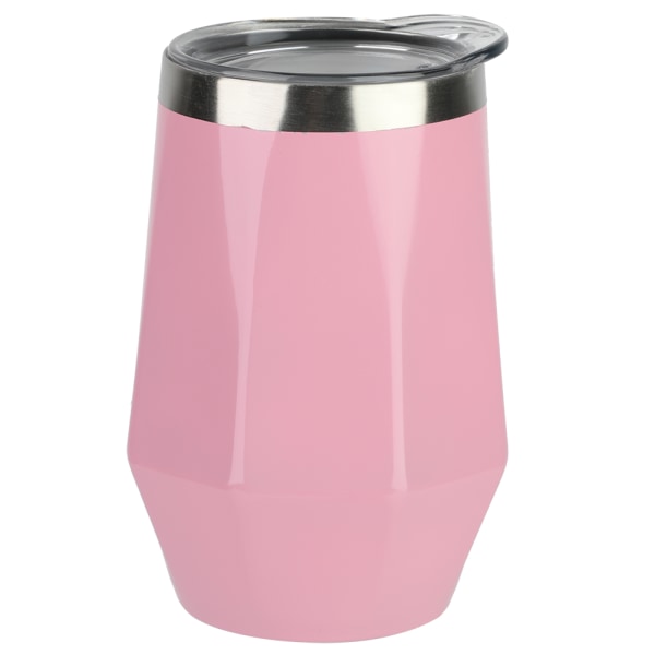 350 ml Värmebeständig 304 vattenflaskkopp i rostfritt stål Vakuummugg för te Kaffe Vin (rosa)