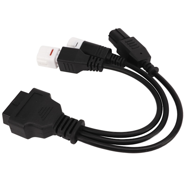 Motorsykkel OBD Diagnostisk Hunn 16 Pin 3 i 1 Plugg Adapter Kabel Y Splitter Diagnostisk Skjøteledning