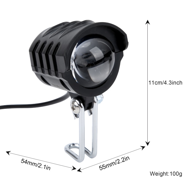 Elektrisk scooter 2 i 1 forlygte horn 12V‑72V elektrisk cykellys med horn