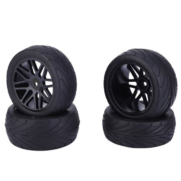 4Pcs 1/10 Universal RC Car Wheels Crawler Vehicle Tyres Tires Remote Control Car Accessories 85mm Black