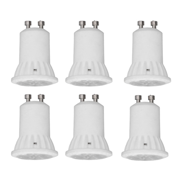 6 kpl LED MR11 -valaisimia keraaminen 4W 360LM Ei UV 120 asteen sädekulma GU10 -pidike Kodin valaistustyökalu AC 220V Valkoinen valo 6000K
