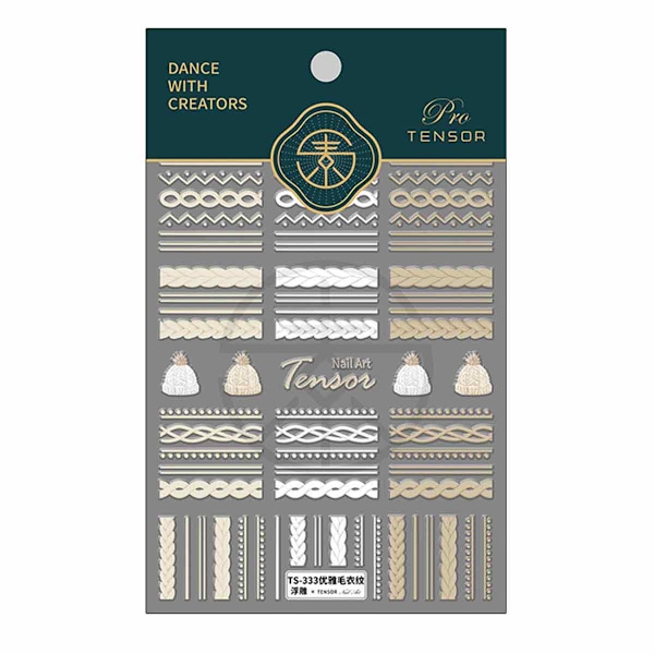 5D Nagelsticker Pro Frosted Tunn Embossed Nagelsticker Elegant