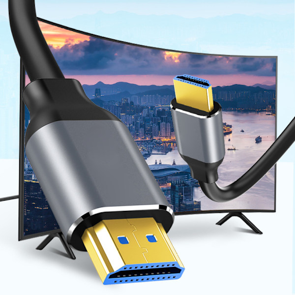 HDMI-kabel 2 m, Höghastighets HDMI 2.0-version med stöd för 4K Ultra HD, trippelskärmad för stabil signalöverföring, guldpläterade kontakter robust