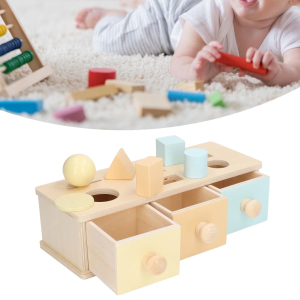 Children Educational Toy Multifunctional Composite Wood Parent Child Pitching Simulation Model Toy Drawer Box