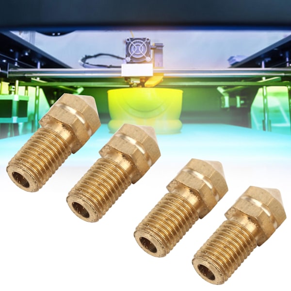 E3D V6 Munstycke, Kvalitetsmässing för Enastående Värmeledningsförmåga, Perfekt för 3D-skrivarentusiaster (Enkel Installation, Pålitlighet)