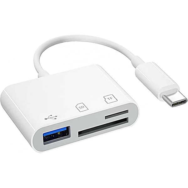 Nästa generations minneskortadapter för USB C-enheter, 5 Gbps snabb överföring med dubbla kortplatser och överlägsen säkerhet för iPhone och mer