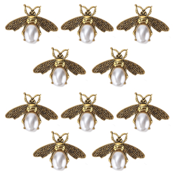 10 kpl rintaneulaa hunajan muotoisia monikäyttöisiä koristeellisia helmineuloja vaatteisiin, kenkiin, laukkuihin, hiusasusteisiin, koristeluun 3,5x4,7 cm kulta