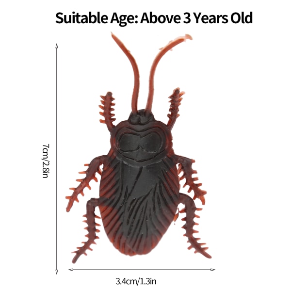 10 stk. Kakerlakkmodell Spøkefuglrekvisitter Simulering Falske Kakerlakkmodell Lurt LekerKakerlakkmodell