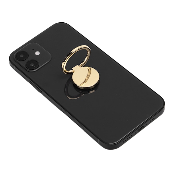 2.5D Arc Design Mobiltelefon Ringhållare, Högkvalitativ Zinklegering Rostfritt Stål 360 Rotation 180 Flip Marmormönster Design för Mobiltelefoner och