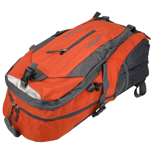 Mångsidig användning: Orange 40L Vattentät ryggsäck i nylon med ergonomiska S-formade justerbara axelremmar