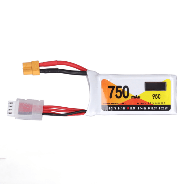 Lipo-batteripakke 3S 1P 95C 750mAh 11,1V Li Poly RC-batteri med XT30-kontakt for H210 Racing Quadcopter