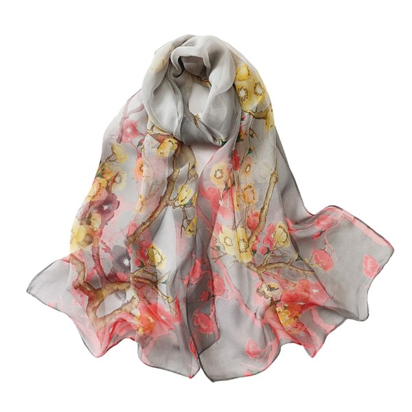 Letvægtstørklæder Mode Blomster Print Kvinder bomuld Wrap tørklæde