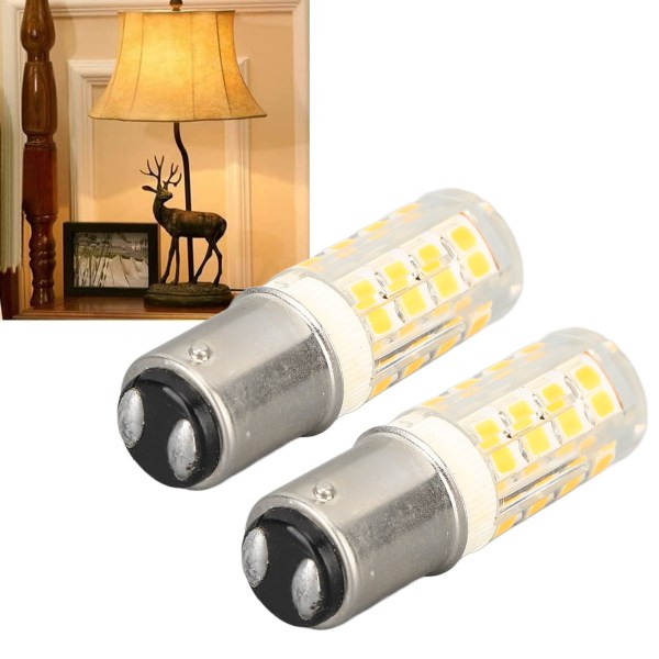 2ST Liten majslampa Dimbar BA15D LED-lampa för symaskin Kylskåp Lampor Varmt ljus