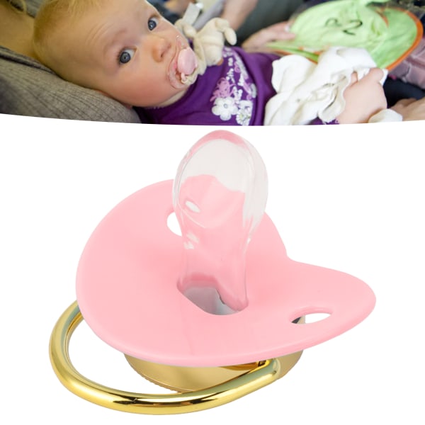 Baby för 6 till 18 månader Baby BPA-fri silikon Baby napp med klämmor Silikonnapp Rosa