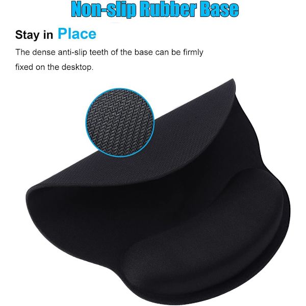 Smidig Lycra Musmatta, Ergonomisk Design Erbjuder Handledsstöd, Halkfri Bas för Säker Positionering i Hemmakontor eller Speluppsättningar