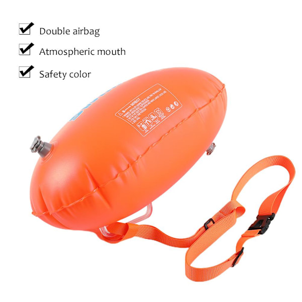 Swim Sentry: GPS-spårningsfunktioner, högkvalitativt PVC-material för simning i öppet vatten, snabb uppblåsning och tömning av simboj för säkrare simträning