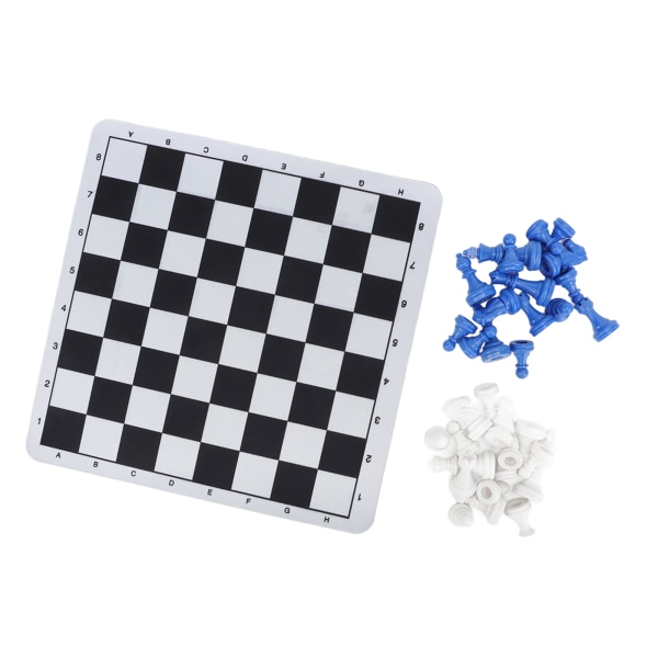 Sjakkmenn med 1,89in King Plastic sjakkbrikker med sjakkbrett for