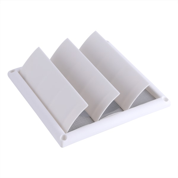 1 st Plast Ventilationsgaller Cover 3 klaffar Väggkanal Ventilationsgrill med nät Nytt 20*20cm