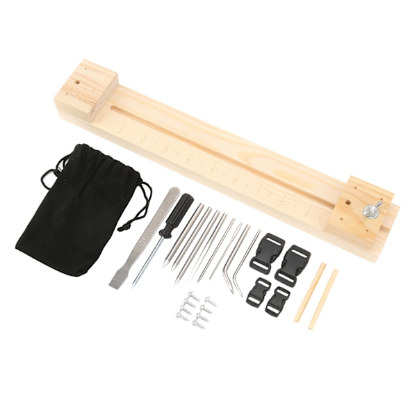 Kreativt Hantverksverktygsset, Paracord Jig Justerbar Längd Träbas För Multi-Armbands Skapande Lätt Att Använda Förstärkt Vävstolsdesign Gör-Det-Själv Handgjort