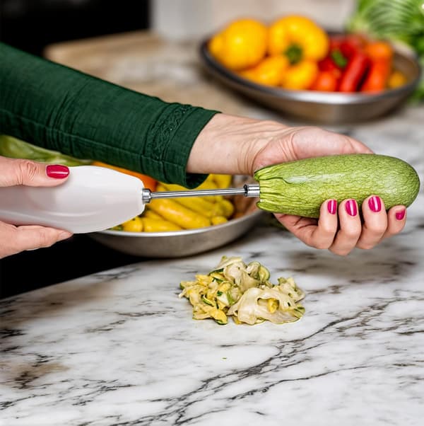Corer Portable Vegetable Corer Cordless Electric Scraper with 2 Cutters Stainless Steel Fruit Digging