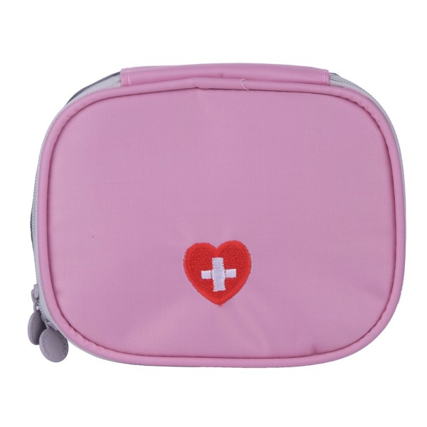 Flerfunktions bärbar akut medicinsk förvaringsväska Makeup case (rosa)