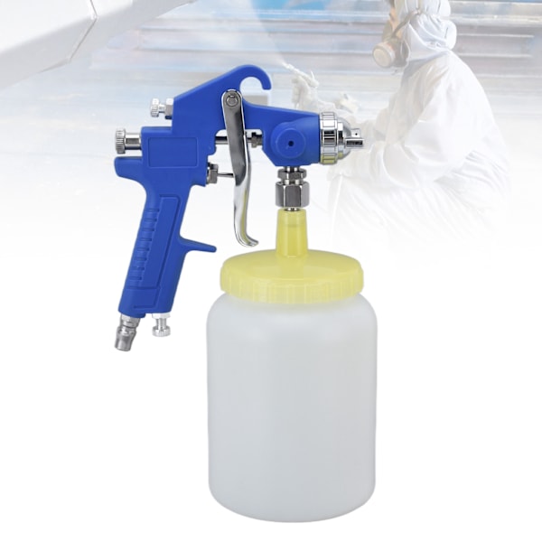 1000ml 3mm Siphon Pneumatisk Luft Sprayer Primer Maling Sprayer Malingsverktøy Blå