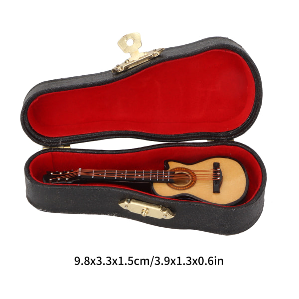 Basswood ja metalli miniatyyri sähkökitara malli mini musiikki-instrumentti koristeet 10cm Cutaway kitara