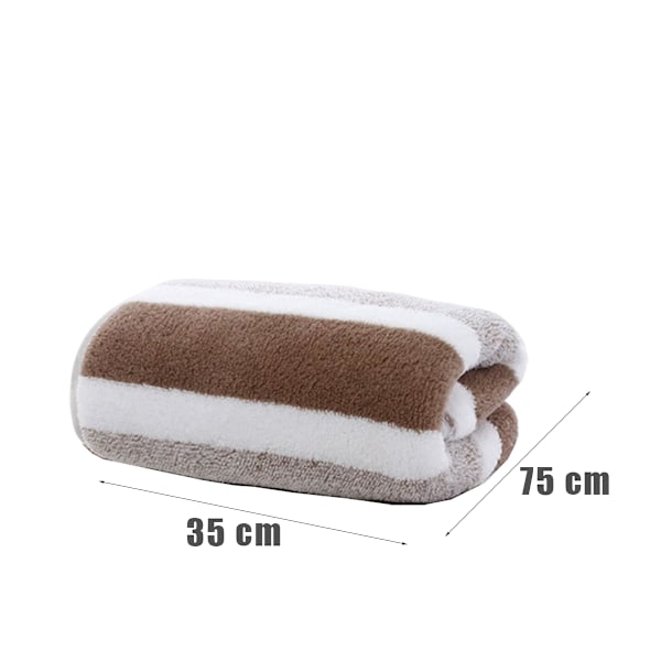 Bred och Grund Korallfleece Tryckt Handduk Badhandduksset Vattenabsorberande Torr Hår Present