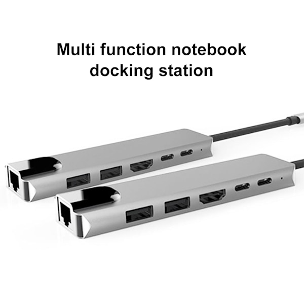 Bärbar Reseadapter med Höghastighetsnätverksanslutning och Multiport, Kompakt Design med 4K-utgång för Ökad Produktivitet