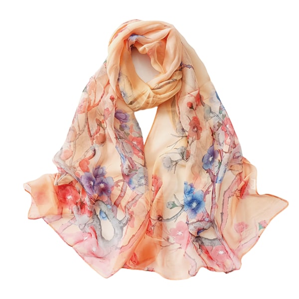 Letvægtstørklæder Mode Blomster Print Kvinder bomuld Wrap tørklæde