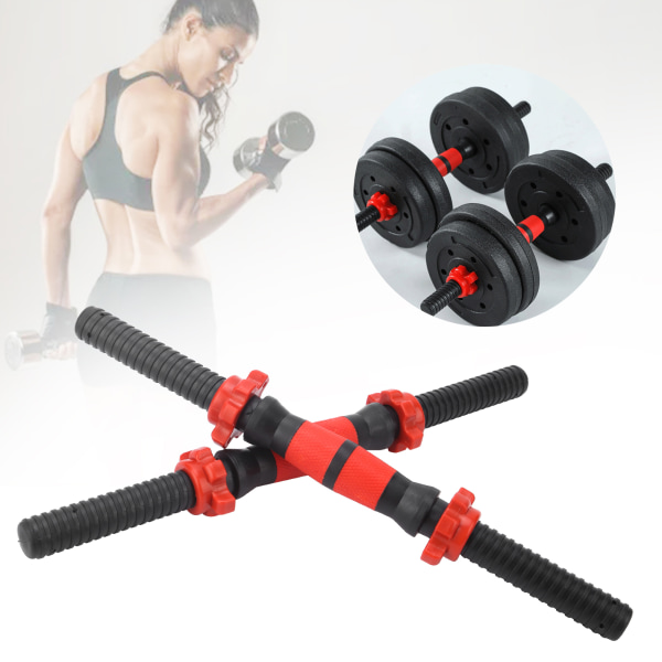 40cm Dumbbell Bars Weight Lifting Dumbbell Handles with 4Pcs Nuts Fitness Equipment