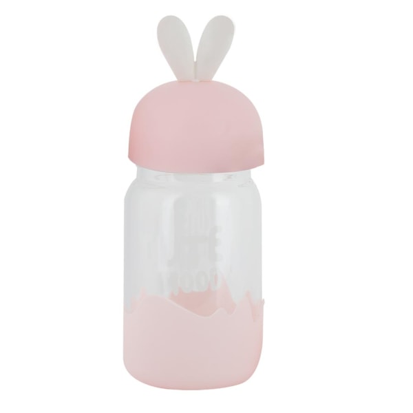 Bærbar gjennomsiktig vannflaske Nydelig dyreform utendørs reiseflasker (rosa)