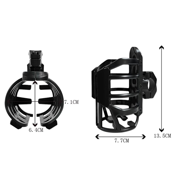 Kopholder Robust Stabil Pålidelig Holdbar Bærbare Drikke Kan Holder til Motorcykel Elektrisk Cykel Cykel Sort