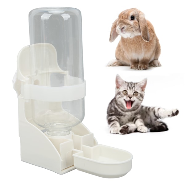 Small Pet Cage Water Dispenser 500ml / 17oz Multifunction Small Animal Water Bottle for Cat Dog Guinea Pig Hedgehog