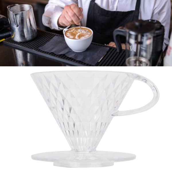 Gennemsigtigt genanvendeligt kaffefilter Krystalform bærbare kaffedrypperfiltre