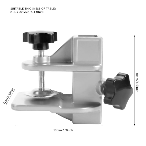 Pet Grooming Table Clamp on  Accessory Aluminium Alloy Fixture Fixation Clip (23*23mm)