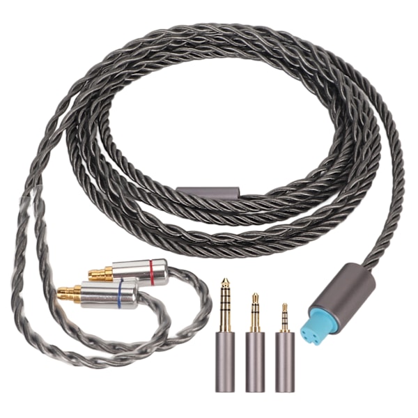 Uppgraderingskabel för hörlurar, mikrofonkontroll & högrent material, 1,2 m hållbar flätad design för SENNHEISER IE-serien, silverpläterad syrefri
