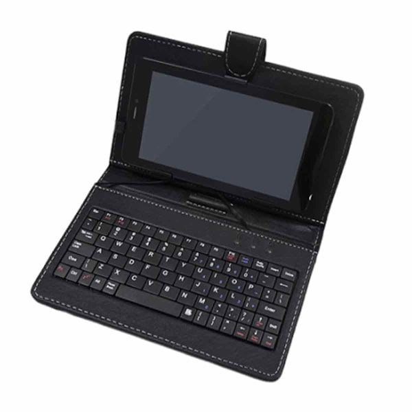 Tablet Transformation, Universell Design Faux Läder Tablet Tangentbordsfodral, Konvertibelt Ställ Micro Usb Tangentbord För Företags- Och Hemmakontorsbruk