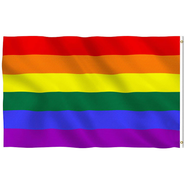 Regnbågsflagga Pride, Väderbeständig Stor Storlek Dubbelsydd Polyester Material Mässingsöljetter, Idealisk För Inomhus Utomhusbruk Och Firande
