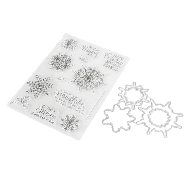 Stilfulla Stjärnanis Stansformar, Utsökt Snöflingemönster för Unika Kortdesigner, Enkel Användning med Stansmaskin för DIY Hantverksalbum och Hälsning