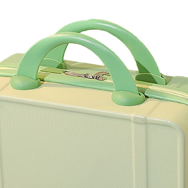 Liten Handbagage Hård Skal Bärbar Fashionable Bekväm Handtag Makeup Kosmetisk Väska för Resor Business Gul Grön 14in