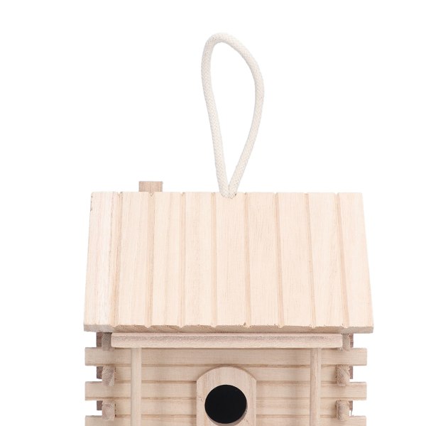 Trähus för fåglar, hängande fågelholk för utomhus- och inomhusdekoration