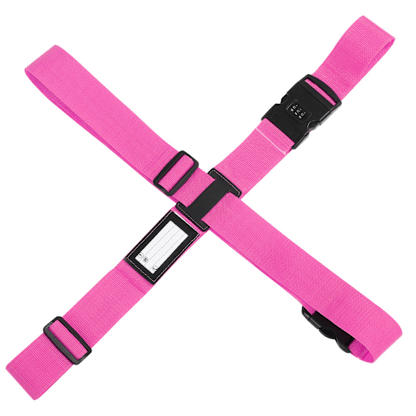 Tålig och Stilren: Korsbagagerem för Utomhusbagage, Snabbspänne, Trendig Rosa Design, Justerbar och Breddad