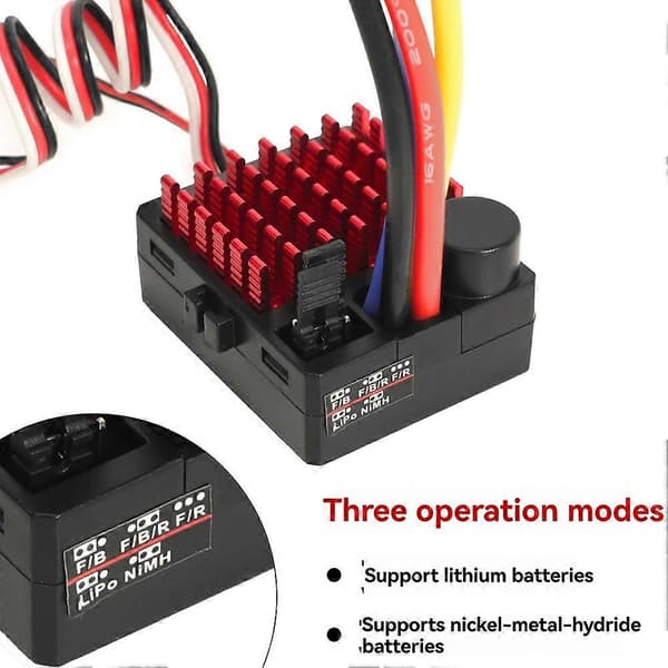 RC Bilreservedele 6860 RTR Børstet ESC 60A Elektronisk Hastighedsregulator til 540 Terrængbilsdele