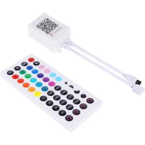 44-key IR and White IR Remote Control Bluetooth Controller for RGB LED Strip 5050 SMD Light Strip