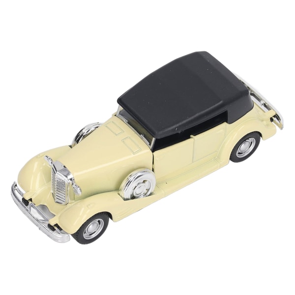 1:32 Klassisk bilmodell i legering, vintage leketøy, åpne dører, modell, antikk trekkbil, beige