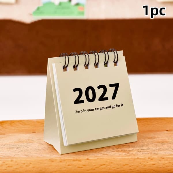 2027 Skrivebordskalender Mini Bærbare Reisekalendere Perfekt For H