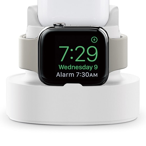 Nattduksbordsfunktion Ställ för Apple Watch, Snabbladdningsstöd för IOS Watch Series 4/3/2/1, Lättviktig och Portabel för Resor, Hem och